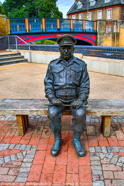 Arthur Lowe Statue Sitting at Thetford Picture Board by GJS Photography Artist