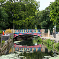 Buy canvas prints of Thetford Town Bridge Crossing Little Ouse by GJS Photography Artist