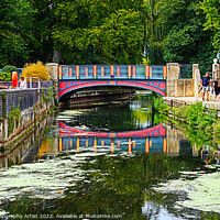 Buy canvas prints of Colourful Thetford Town Bridge by GJS Photography Artist