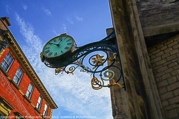 St Martin's Clock in Golden Sunlight Picture Board by GJS Photography Artist