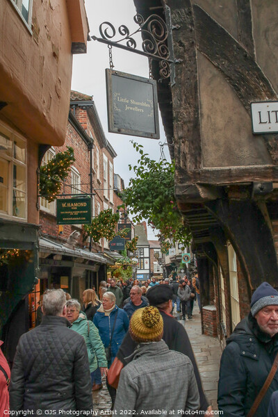 Bustleing down the Shambles Picture Board by GJS Photography Artist
