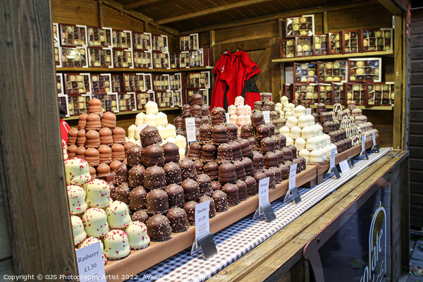 Tempting Marshmallows at York Christmas Market Picture Board by GJS Photography Artist