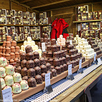 Buy canvas prints of Tempting Marshmallows at York Christmas Market by GJS Photography Artist