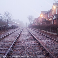 Buy canvas prints of Enchanting Misty Train Tracks by GJS Photography Artist