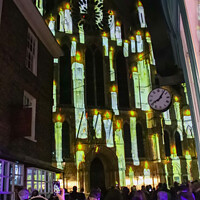 Buy canvas prints of York Minster Colour and Light Projection image 7 by GJS Photography Artist
