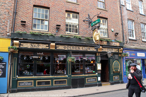 Golden Lion York and the PieMan Picture Board by GJS Photography Artist