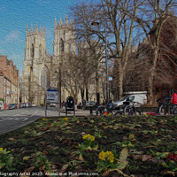 Buy canvas prints of Majestic York Minster in bloom by GJS Photography Artist