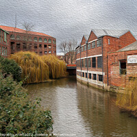 Buy canvas prints of Down the Foss in Oil by GJS Photography Artist
