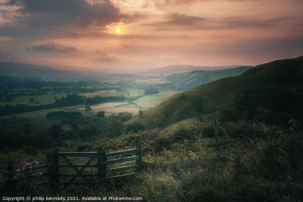 Hope Valley Sunrise Picture Board by philip kennedy
