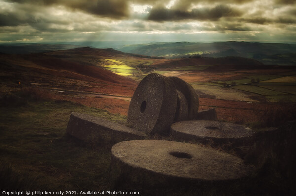 Derbyshire Millstones Picture Board by philip kennedy