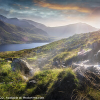 Buy canvas prints of Tryfan & The Ogwen valley at sunset by philip kennedy