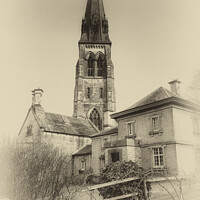 Buy canvas prints of St Peter's Church at Edensor  by philip kennedy