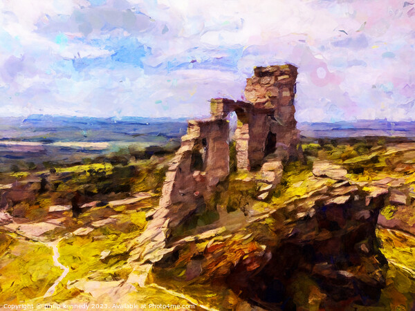 Mow Cop Castle, England Picture Board by philip kennedy