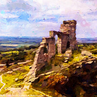 Buy canvas prints of Mow Cop Castle, England by philip kennedy