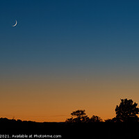 Buy canvas prints of New Moon and Venus by Simon Randall