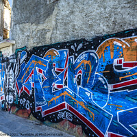 Buy canvas prints of Almada Graffiti on Abandoned WareHouse by Antonio Ribeiro