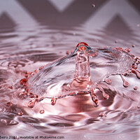 Buy canvas prints of Water Drop Collision in Red by Antonio Ribeiro