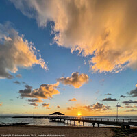Buy canvas prints of Redcliffe Jetty on Moreton Bay at Sunrise by Antonio Ribeiro