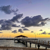 Buy canvas prints of Redcliffe Jetty on Moreton Bay at Sunrise by Antonio Ribeiro