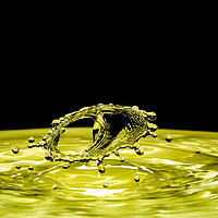 Buy canvas prints of Water Drop Collision on Black Background by Antonio Ribeiro