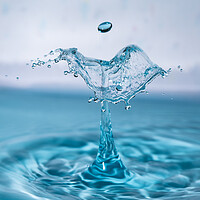 Buy canvas prints of Water Drop Collision in Blue by Antonio Ribeiro