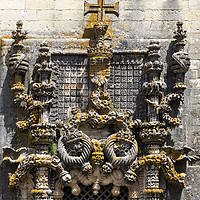 Buy canvas prints of Intricate carvings of the Manueline Window of the Convent of Chr by Antonio Ribeiro