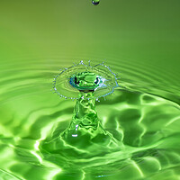 Buy canvas prints of Green Water Drop Collision by Antonio Ribeiro