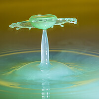 Buy canvas prints of Water Drop Collision in Green by Antonio Ribeiro