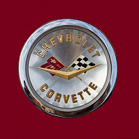 Buy canvas prints of Chevrolet Corvette Emblem by Antonio Ribeiro