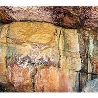 Buy canvas prints of Collage of Kakadu Rock Art by Antonio Ribeiro