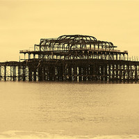 Buy canvas prints of West Pier Brighton by Geoff Tydeman