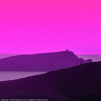 Buy canvas prints of Pink Sky over the headland by Geoff Tydeman