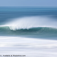 Buy canvas prints of Breaking Wave at Fistral Beach by Geoff Tydeman