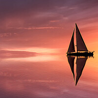 Buy canvas prints of Sailing at Sunset by Jack Marsden