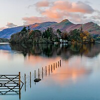 Buy canvas prints of First Light at Derwent Water by Jack Marsden