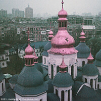 Buy canvas prints of St. Sophia’s Cathedral rooftop, Kyiv by Laura Q