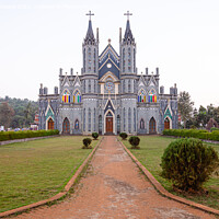 Buy canvas prints of St. Lawrence minor basilica, Mangalore, India by Lucas D'Souza