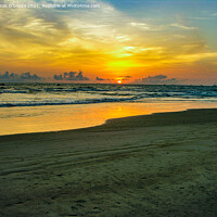 Buy canvas prints of Sunset on the beach by Lucas D'Souza