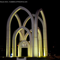 Buy canvas prints of Arch sculpture at Qatar by Lucas D'Souza