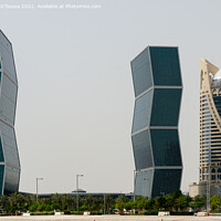 Buy canvas prints of Zig Zag towers at Lusail city, Qatar by Lucas D'Souza