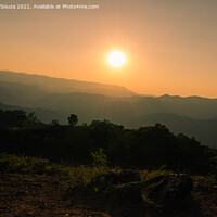 Buy canvas prints of Sunset on the mountains at Madikeri, India by Lucas D'Souza