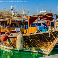 Buy canvas prints of Traditional dhow at Doha corniche, Qatar by Lucas D'Souza