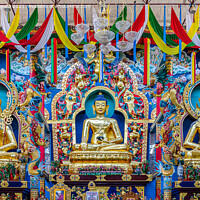 Buy canvas prints of Buddhist Golden Temple at KushalNagar, Karnataka, India by Lucas D'Souza