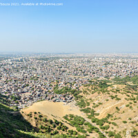 Buy canvas prints of View of Jaipur city from Nahargarh fort in Rajasthan, India by Lucas D'Souza