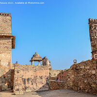 Buy canvas prints of A Portion of the Chittorgarh fort in Rajasthan, India by Lucas D'Souza