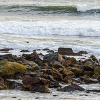 Buy canvas prints of Sea waves breaking on the rocks by Lucas D'Souza