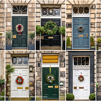 Edinburgh New Town Georgian Doors: Festive Eleganc