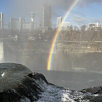 Buy canvas prints of Rainbow at horseshoe falls by Daryl Pritchard videos