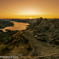 Buy canvas prints of Ben A'an and Loch Katrine Sunset Panorama, Scotlan by Ivor Bond