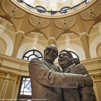 Buy canvas prints of Morecambe and Wise at the Winter gardens by Victoria Copley